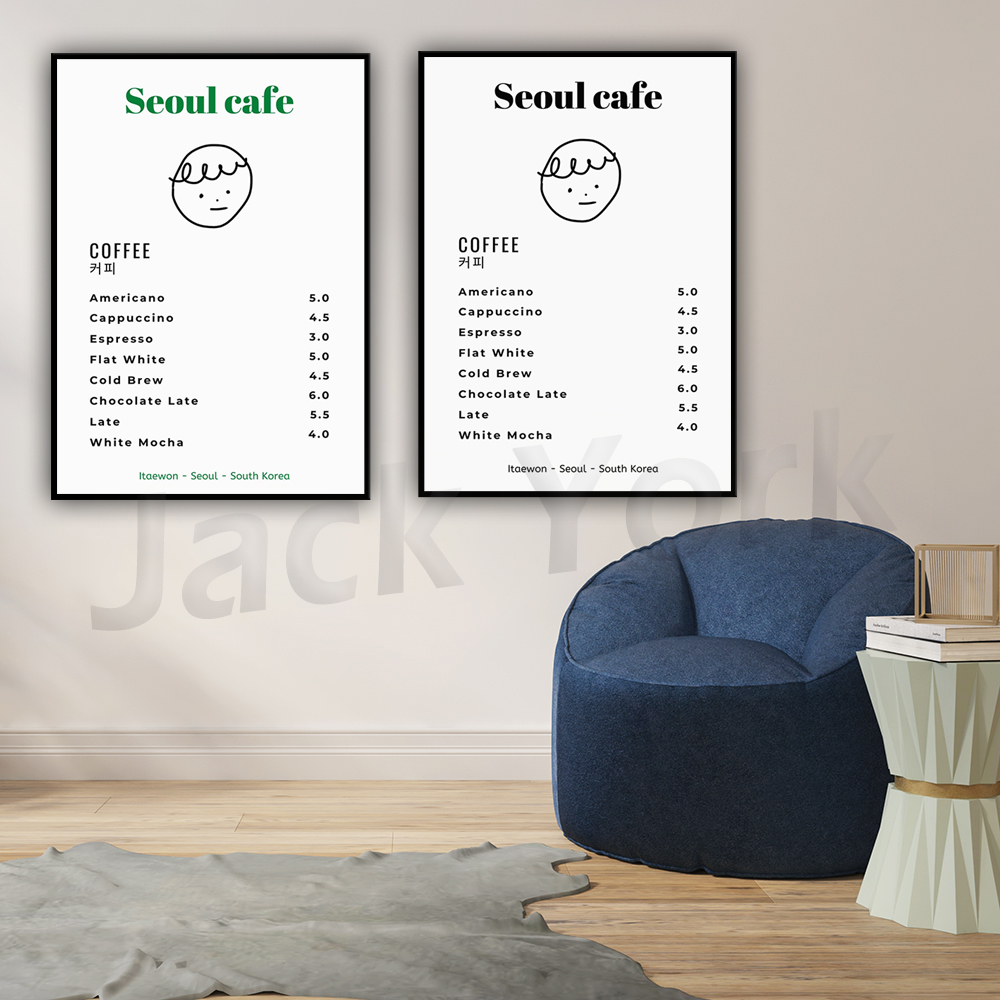 Seoul Cafe Print Wall Art Печа – обзор и цена Korean Arts And Lifestyle