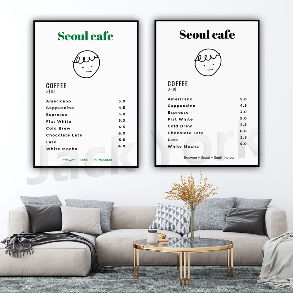 Seoul Cafe Print Wall Art Печа – обзор и цена Korean Arts And Lifestyle